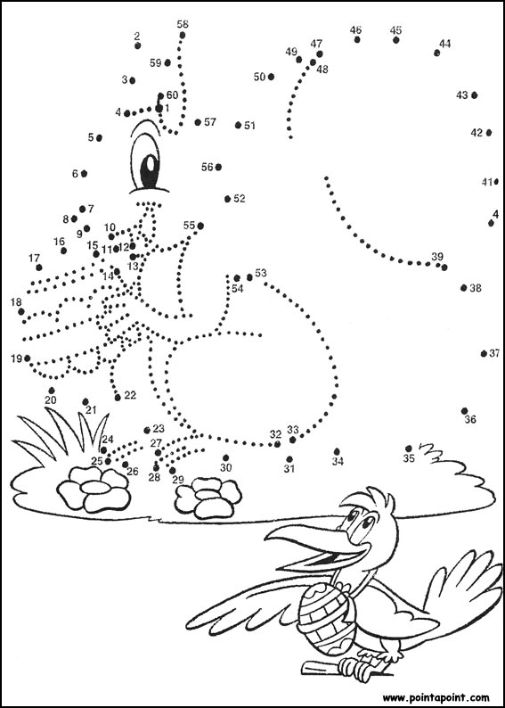 jeu du dessin par points à colorier