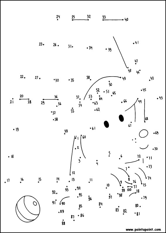 jeu du dessin par points à colorier