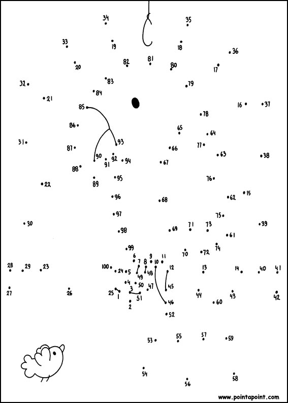 jeu du dessin par points à colorier