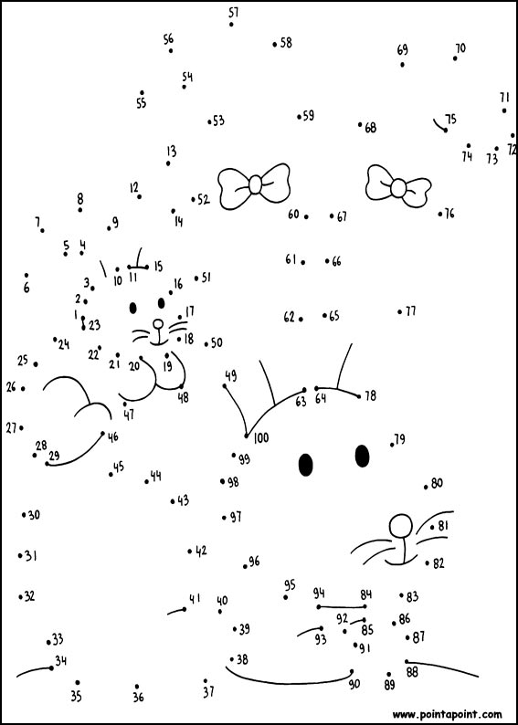 jeu du dessin par points à colorier