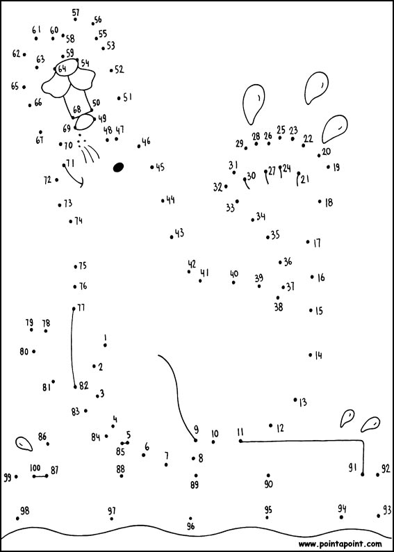 jeu du dessin par points à colorier