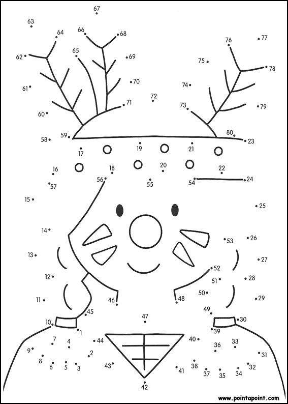 jeu du dessin par points à colorier