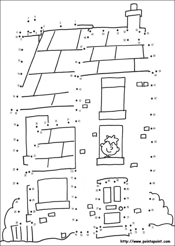 jeu du dessin par points à colorier