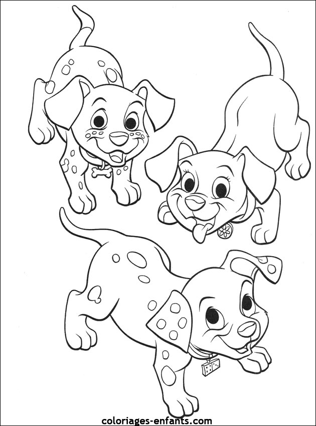 coloriage de chien pour enfants