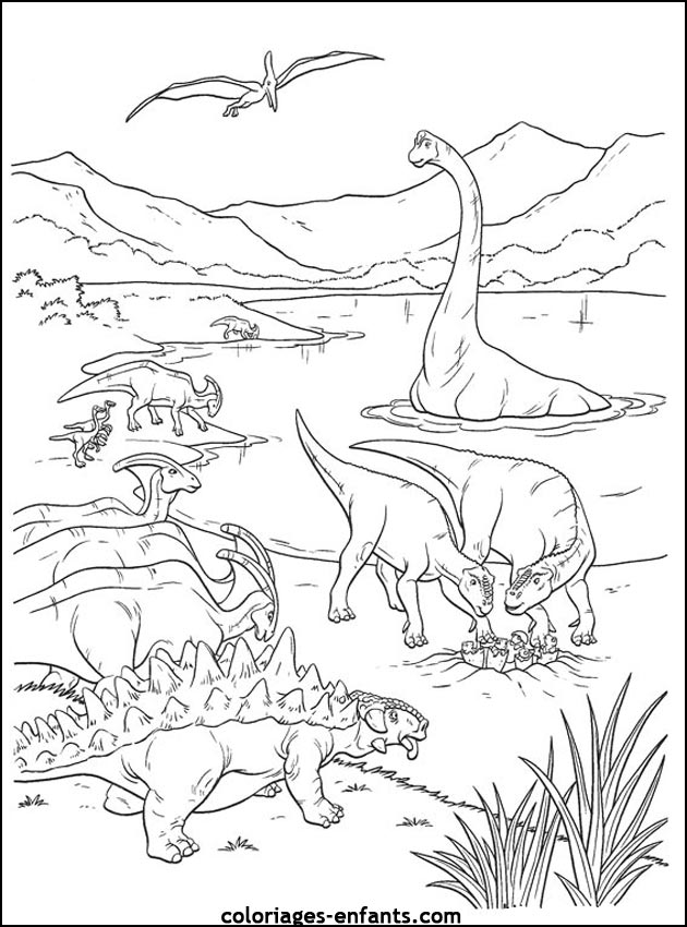 coloriage de dinosaure