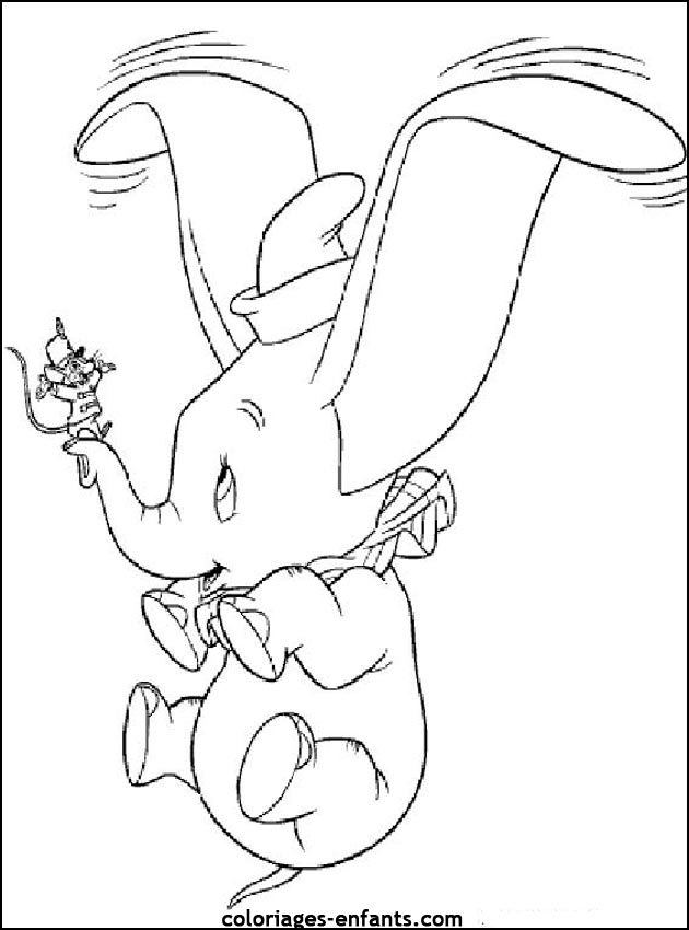 coloriage d'lphant - dessin  colorier d'animaux