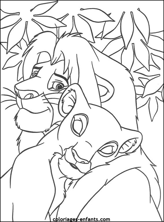 Coloriages de lions