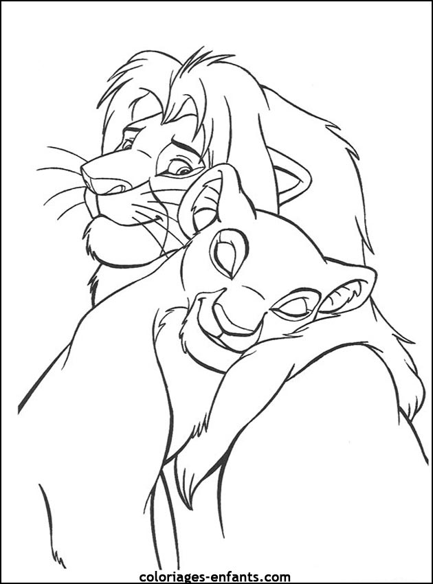 Coloriages de lions