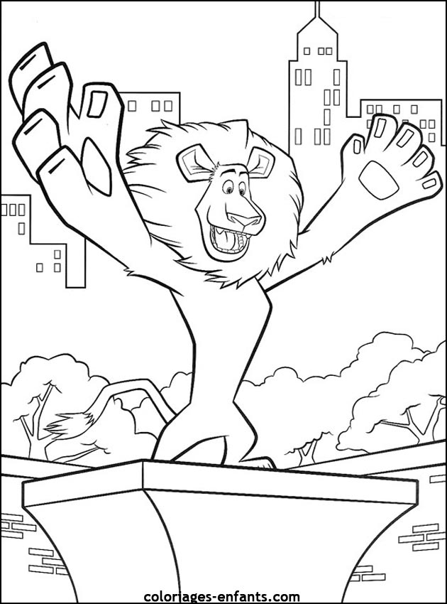 Coloriages de lions