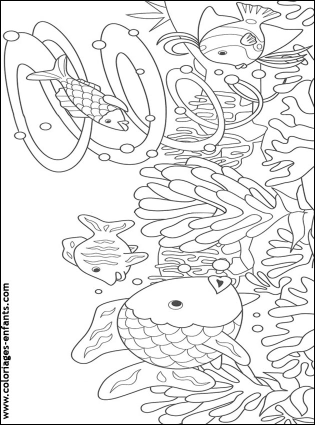 coloriage de poisson - dessin d'animaux  imprimer pour enfant