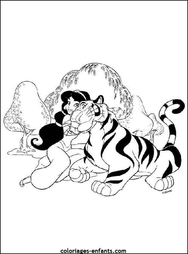 coloriage de tigre - dessins d'animaux  imprimer