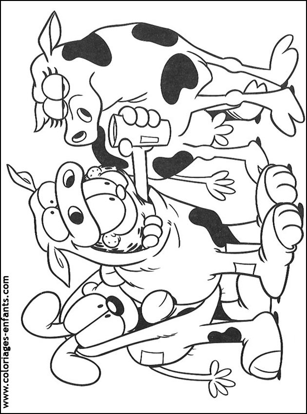 coloriage de vache - dessins d'animaux  imprimer pour enfant