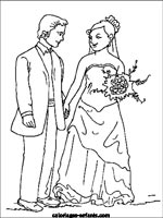 Coloriage de mariage