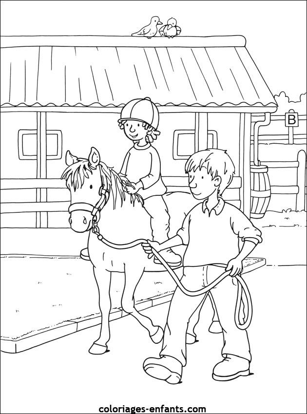 Les coloriages de equitation de coloriages-enfants.com