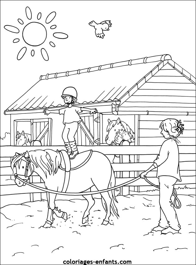 Les coloriages de equitation de coloriages-enfants.com