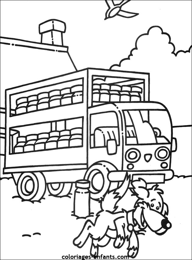 Le camion de livraison de lait