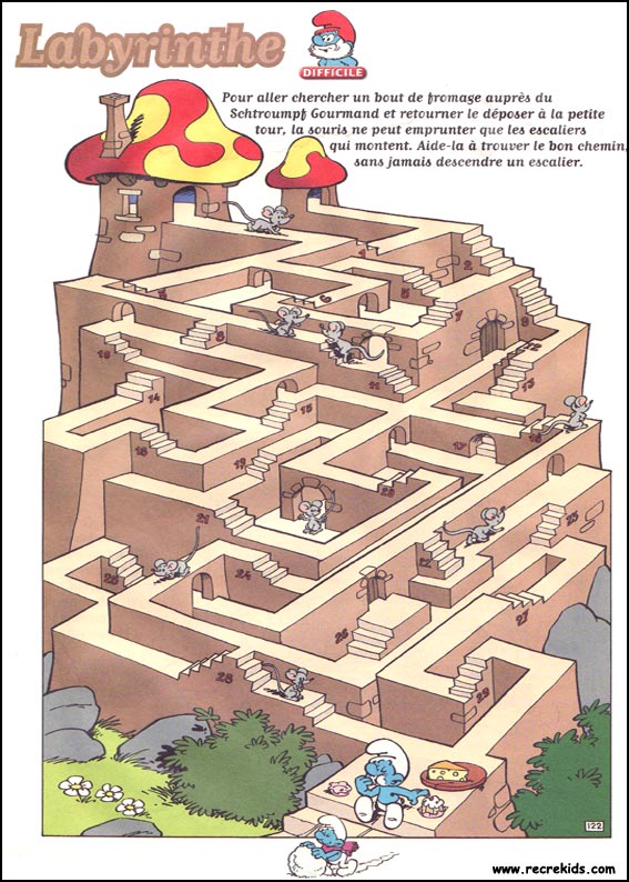 Jeu du labyrinthe à imprimer