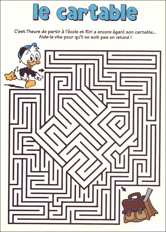 Jeu du labyrinthe à imprimer