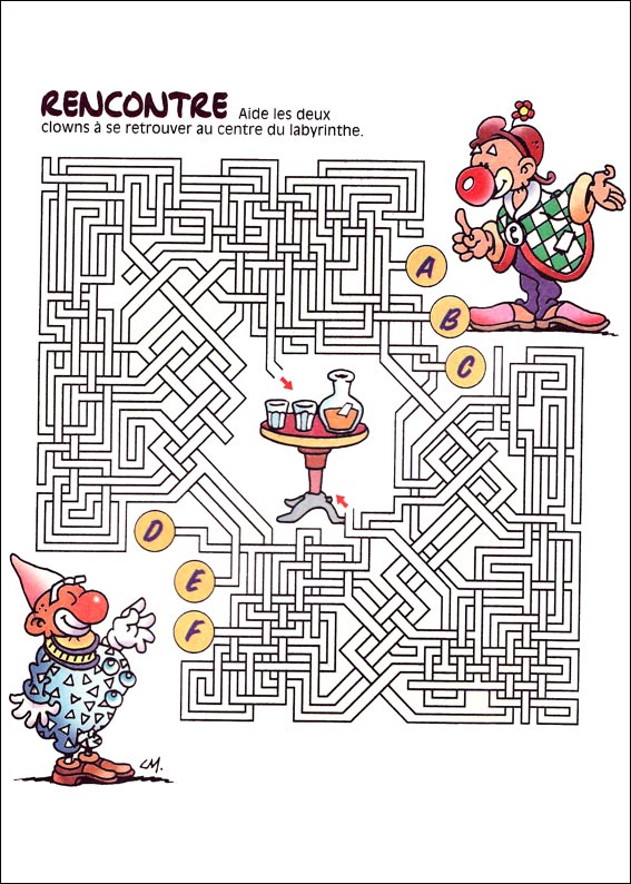 Jeu du labyrinthe à imprimer