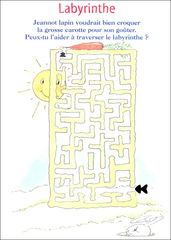 Jeu du labyrinthe à imprimer