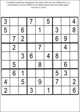 Sudoku  imprimer