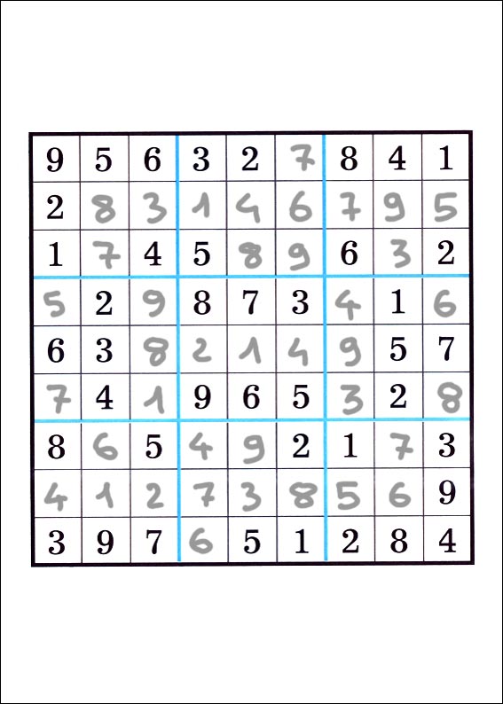 solution du jeu du sudoku