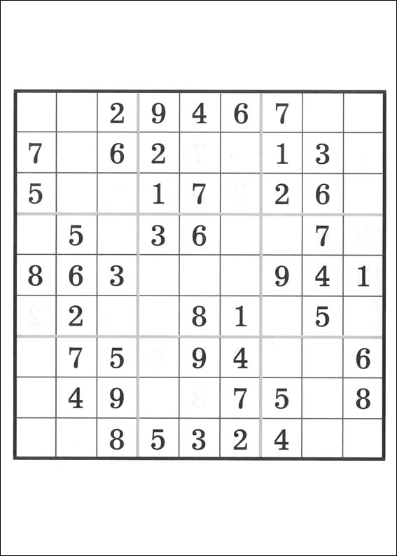 Jeux du sudoku  imprimer