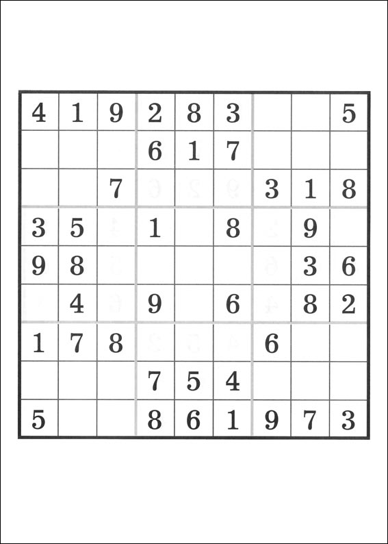 Jeux du sudoku  imprimer