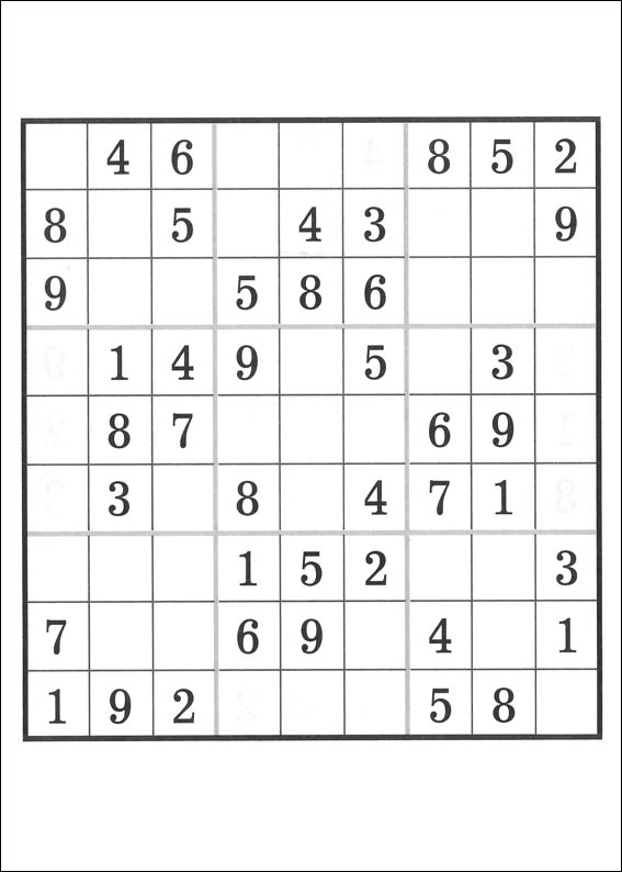 Jeux du sudoku  imprimer