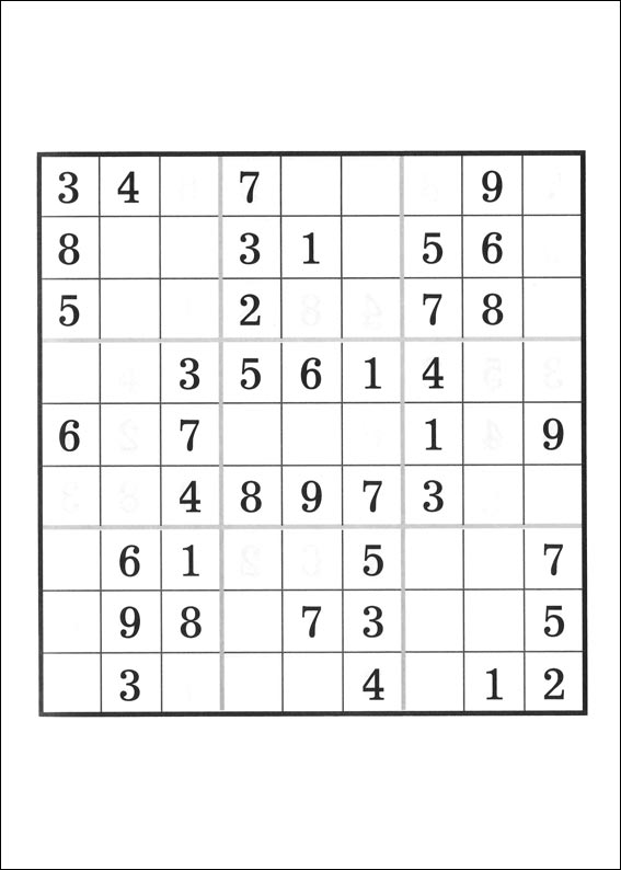 Jeux du sudoku  imprimer