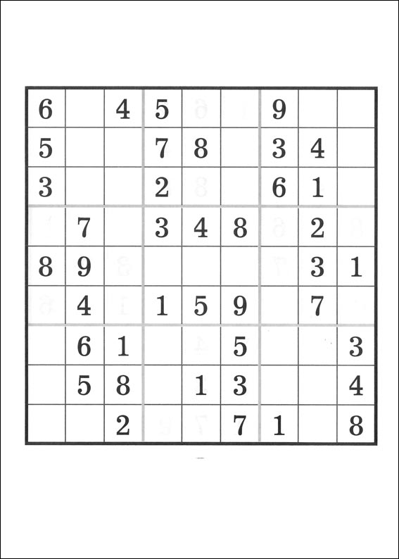 Jeux du sudoku  imprimer