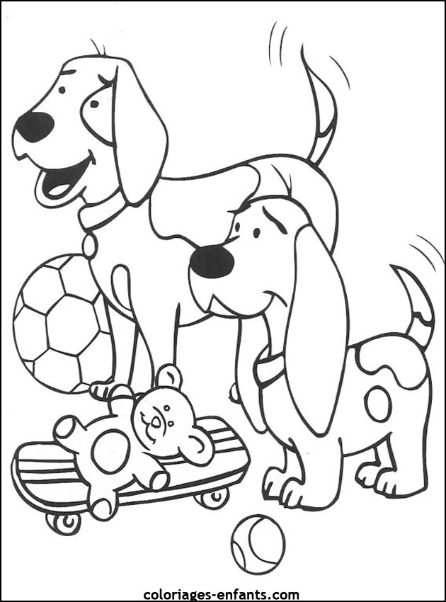 coloriage de chien pour enfants