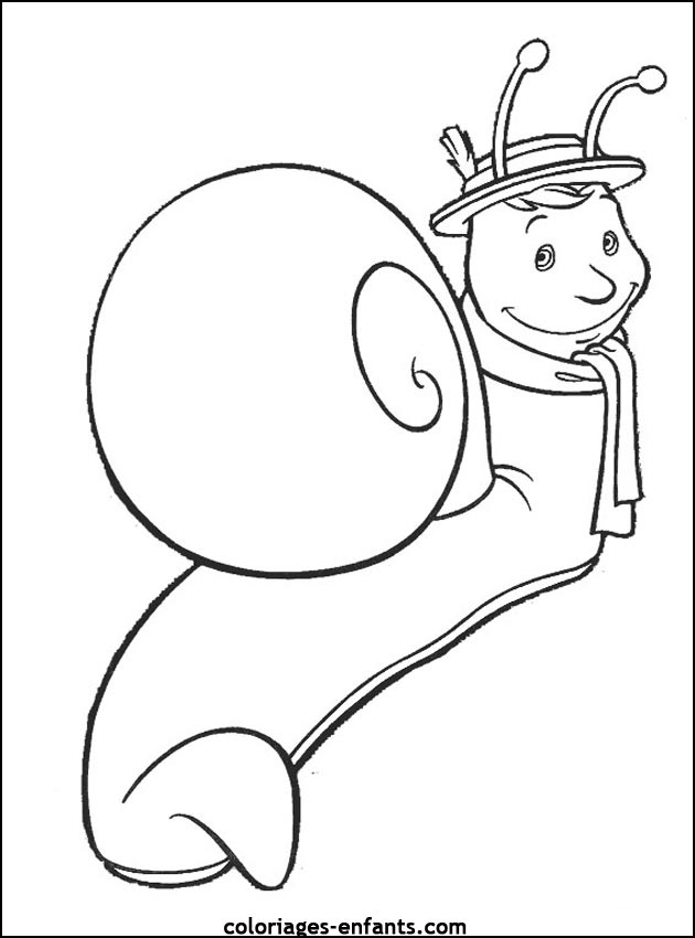coloriage d'escargots sur coloriages-enfants.com