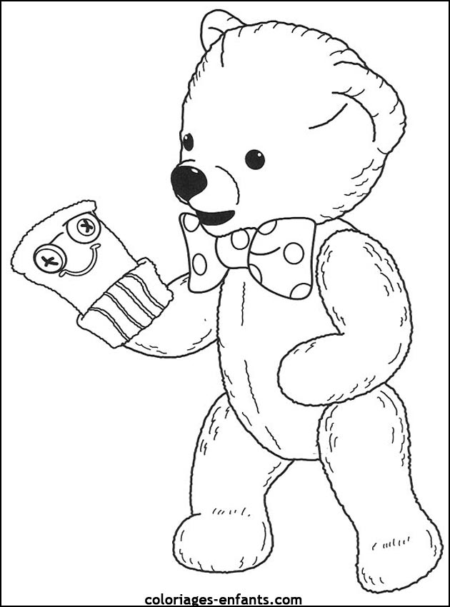 coloriage d'animaux - dessin d'ours à imprimer pour les enfants