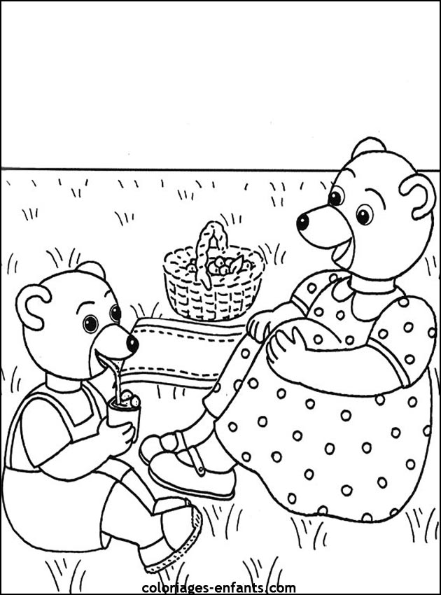 coloriage d'animaux - dessin d'ours à imprimer pour les enfants