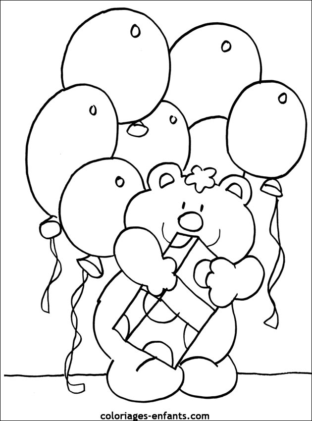 coloriage d'anniversaire de coloriages-enfants.com