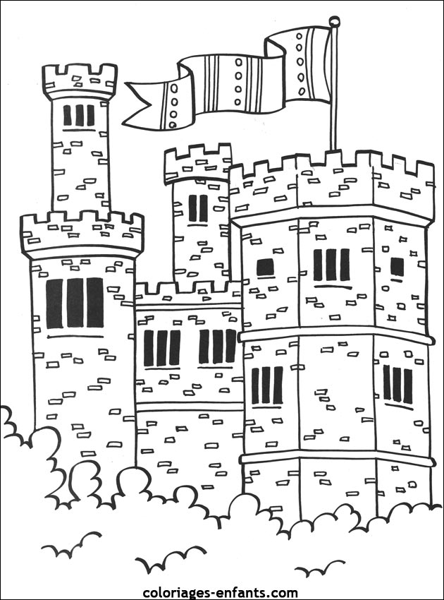 Coloriage à imprimer : Château-fort