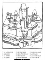 Coloriage de château-fort
