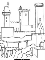Coloriage de château-fort
