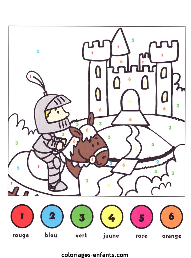 jeux de chevaliers sur coloriages-enfants