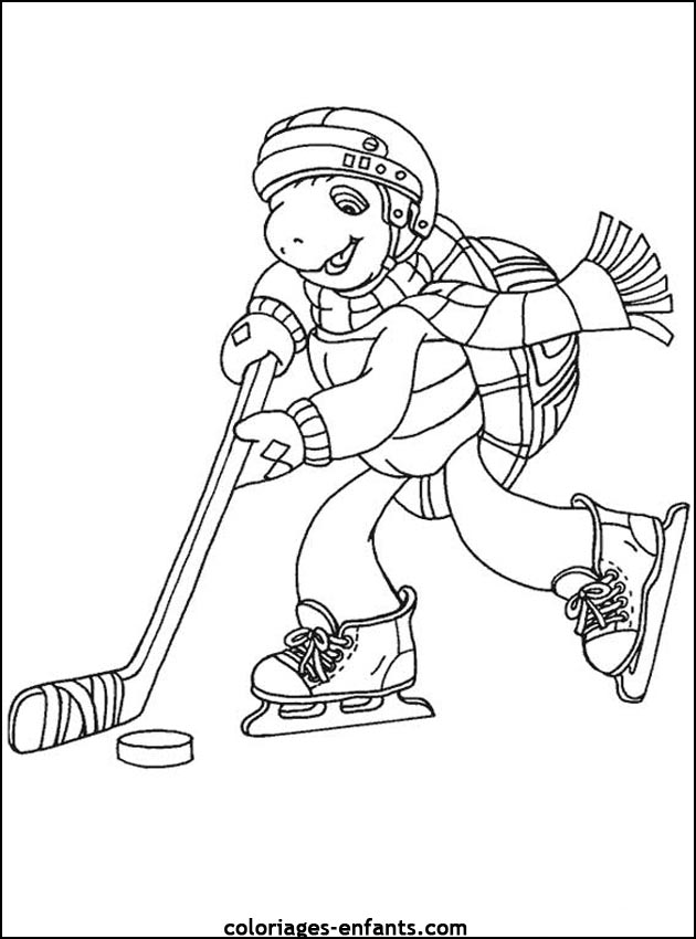 Coloriages de hockey sur  coloriages-enfants.com